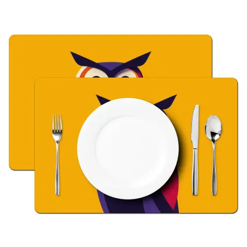Uil - Grafisch - Kleurrijk - Ogen Placemat vinyl groot -zzsfeer2_Kitchenyeah-website