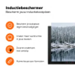 Bos - Reflectie - Meer - Winter - Serene Inductie beschermer vinyl 3mm klein -zzzzzzz-td-ups