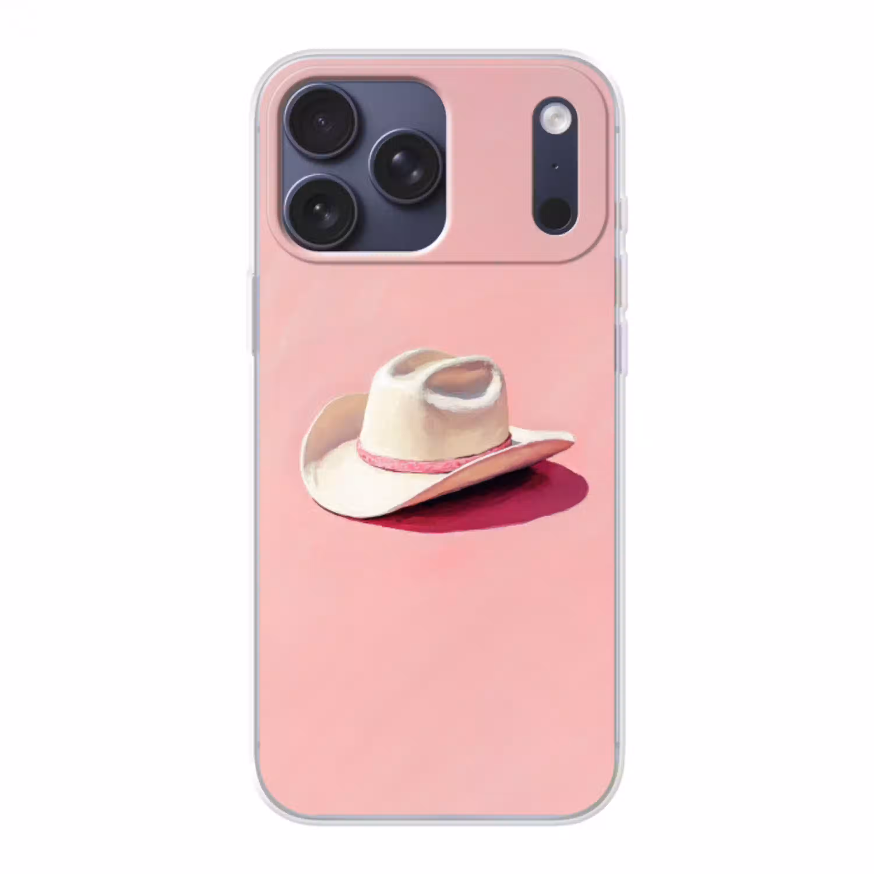 Zomers - Hoed - Roze Telefoonhoesje iPhone 17 Pro Max klein -3d