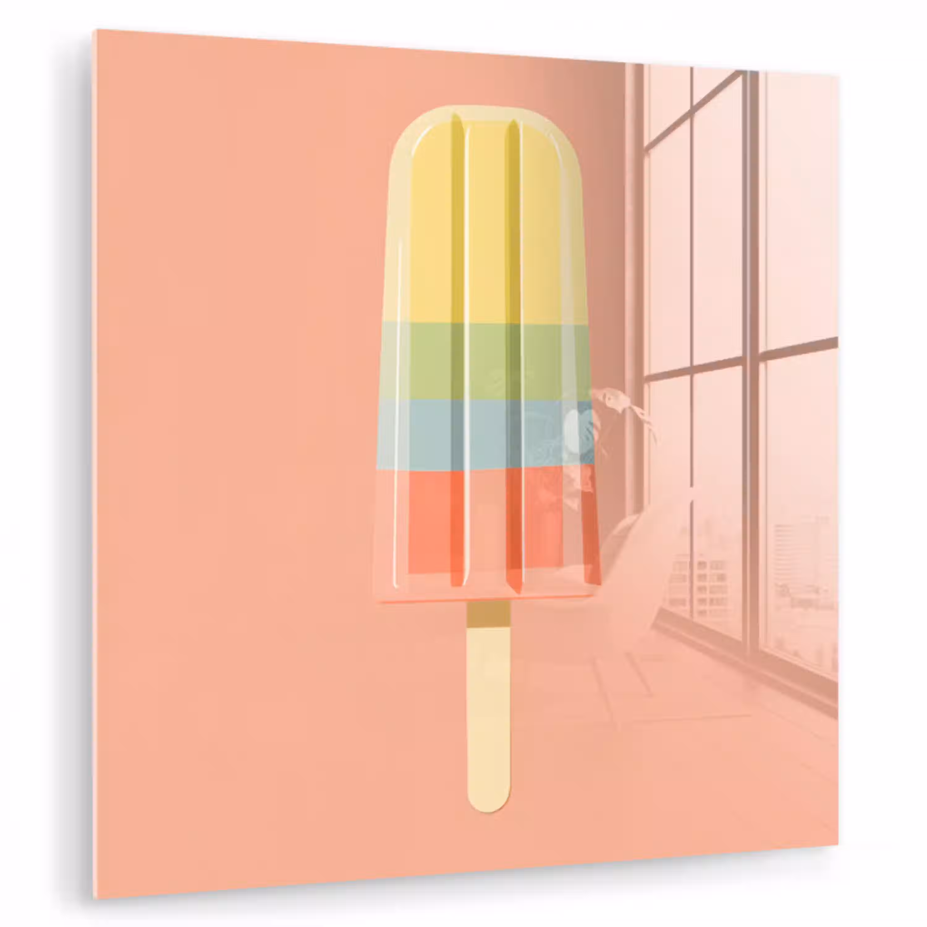 Waterijsje - Pasteltinten - Minimalistisch plexiglas 5mm klein -zzzproduct_nieuw