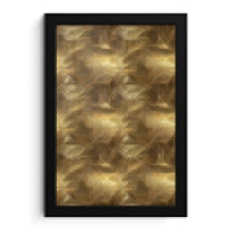 Palm - Waaier - Goud fotolijst zwart zonder passe partout klein 224 -3d