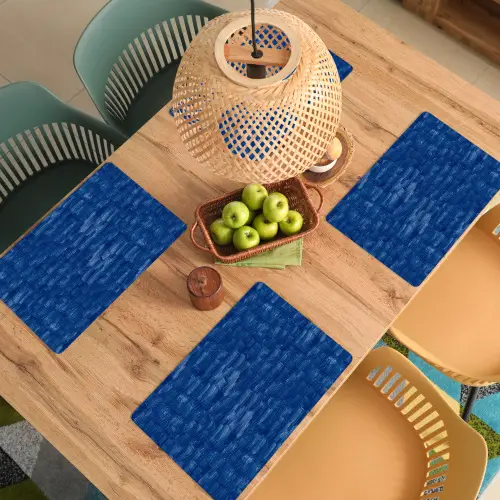 Verf - Strepen - Blauw Placemat vinyl groot 368 -zzsfeer5_Kitchenyeah-website