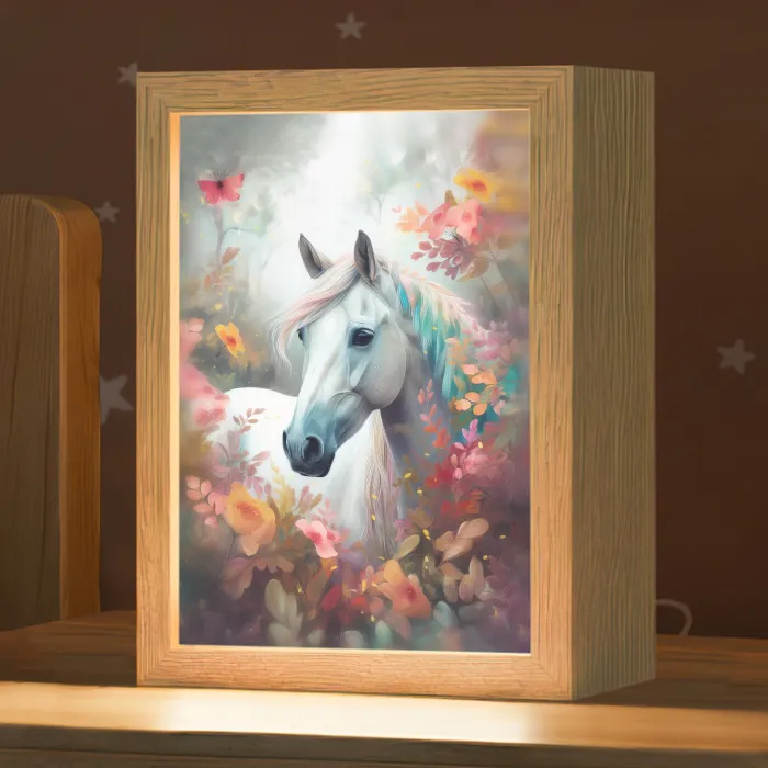 Paard - Natuur - Bloemen - Dieren - Bos Light Box met kabel klein -zzz_3d_website