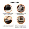 Goud - Zwart - Diamant Inductie beschermer vinyl 3mm klein 276 -zzzzzzz-td-werking