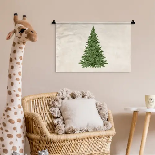 Kerstboom - Groen - Kerstmis - Feestdagen Wandkleed katoen klein -wsfeer5_kind