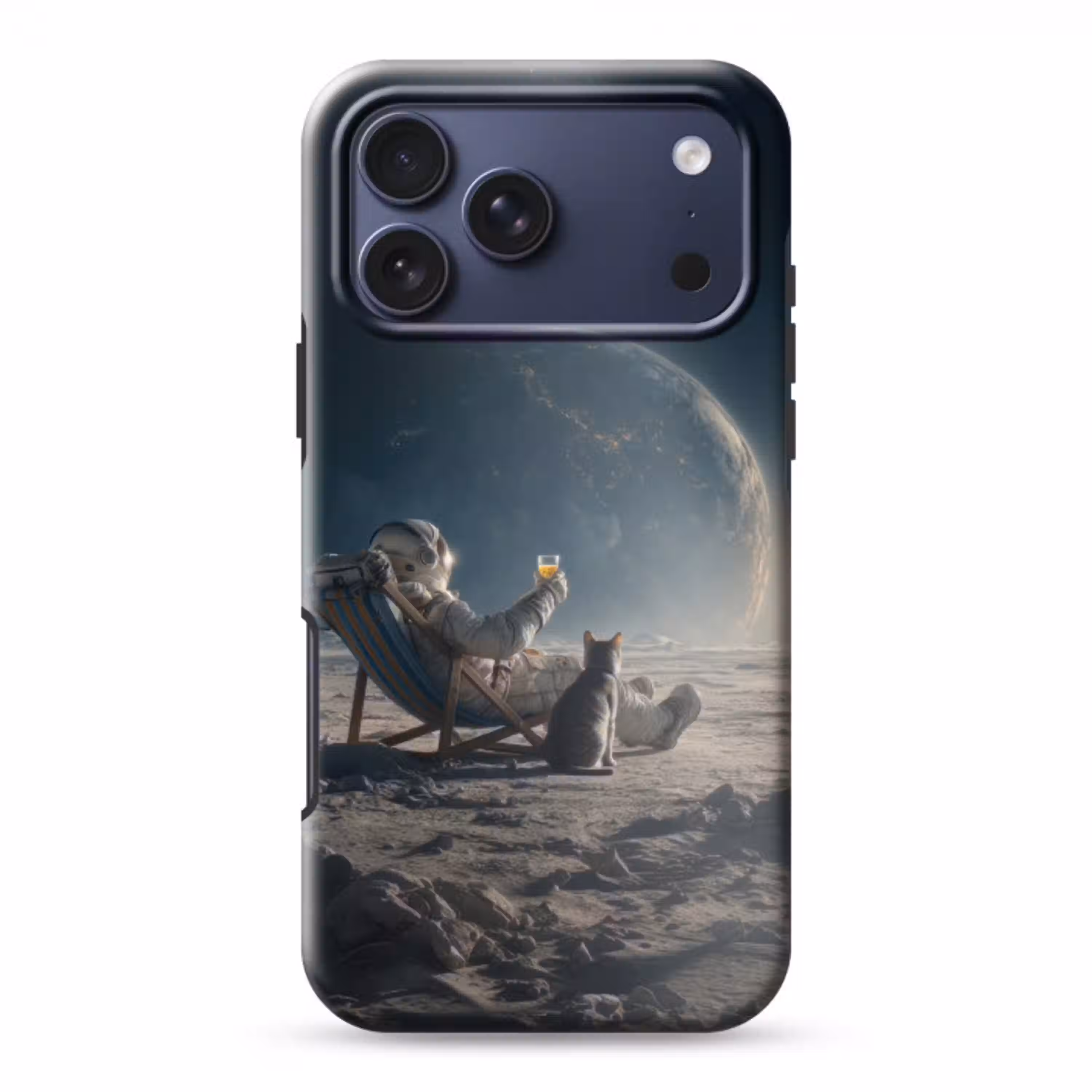 Maan - Kat - Astronaut - Ruimte Toughcase MagSafe Apple iPhone 17 Pro Max klein -3d