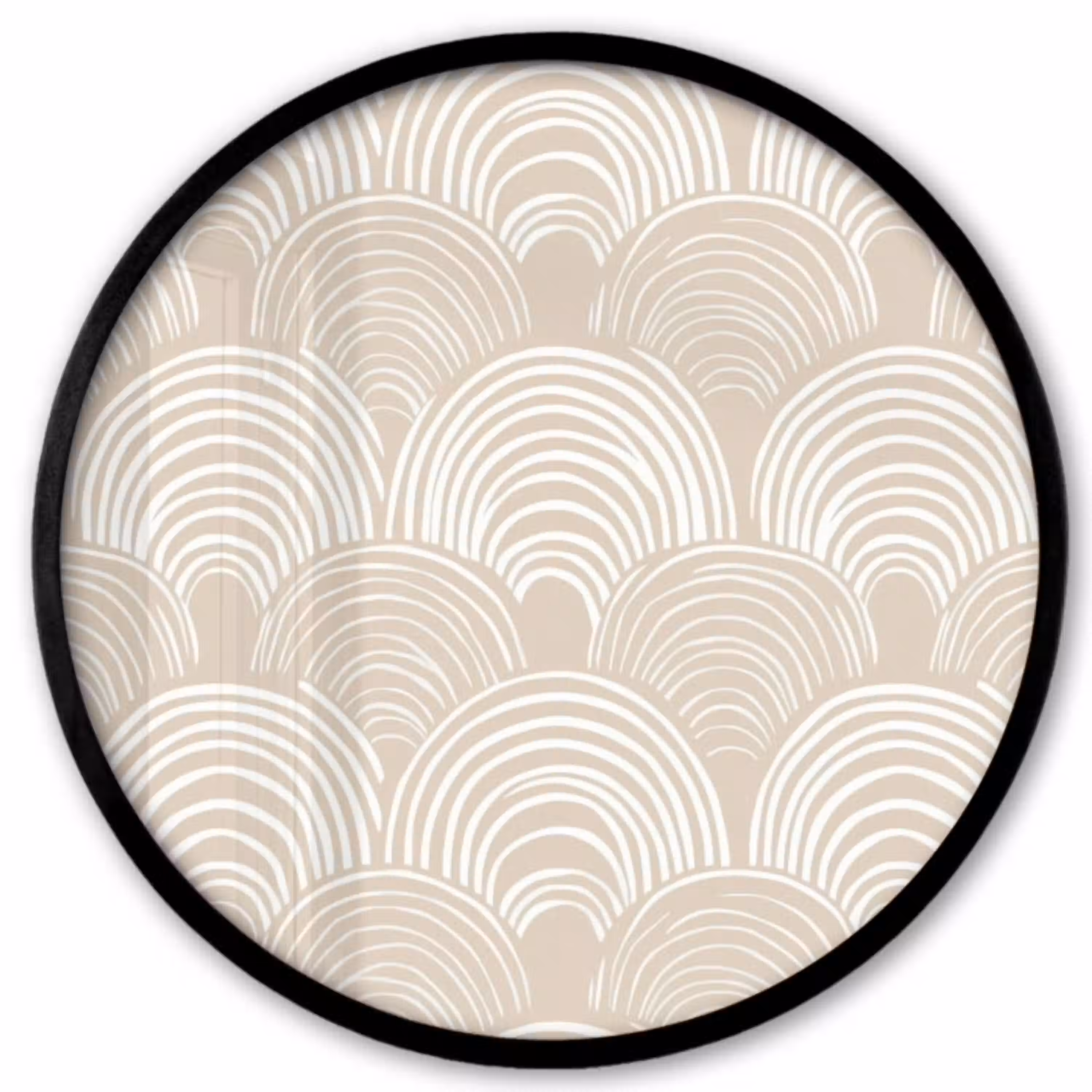 Golven - Structuur - Beige Fotolijst rond zonder passe partout klein 856 -3d