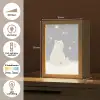 Ijsbeer - Sneeuw - Sterren - Blauw Light Box met kabel klein -USP_NL