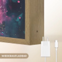 Leeuw - Verf - Kleurrijk - Zwart - Dieren Light Box met batterij (Wandlamp) middel -USP_websiteoplaadbaarDE