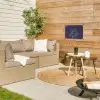 Rendier - Zonnebril - Neon - Kerstboom tuinposter los doek klein -sfeer4