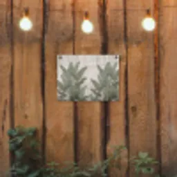 Bananenbladeren - Beton - Groen tuinposter los doek klein -sfeer1