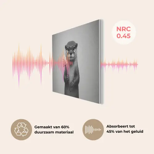 Otter - Wc-borstel - Bril - Zwart - Wit PET vilt klein -USP_NL