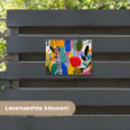 Stippen - Vormen - Modern - Kleuren tuinposter los doek klein -sfeer3