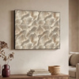 Waaierstructuren - Beige - Vezeltextuur Textielframe zwart klein 947 -sfeer3