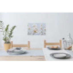 Illustratie - Bloemen - Blauw Muursticker klein -eettafel