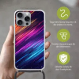 Snelheid - Kosmos - Kleurrijk Hoesje iPhone 16 Pro Max met koord klein -sfeer2_DE