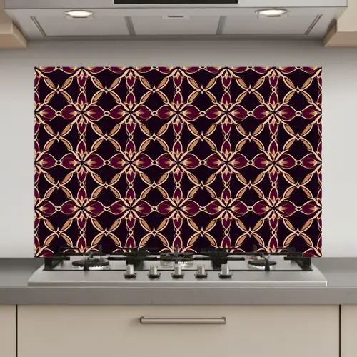 Symmetrisch - Tegel - Burgundy keuken achterwand spatscherm klein 900 -3d_website