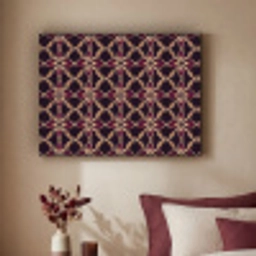 Symmetrisch - Tegel - Burgundy Textielframe zwart klein 947 -sfeer1