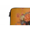 Vrouw - Bloemen - Aesthetic - Oranje laptophoes neopreen klein -detail