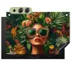 Vrouw - Panterprint - Jungle - Natuur - Luxe Inductie beschemer met haakjes klein -3d