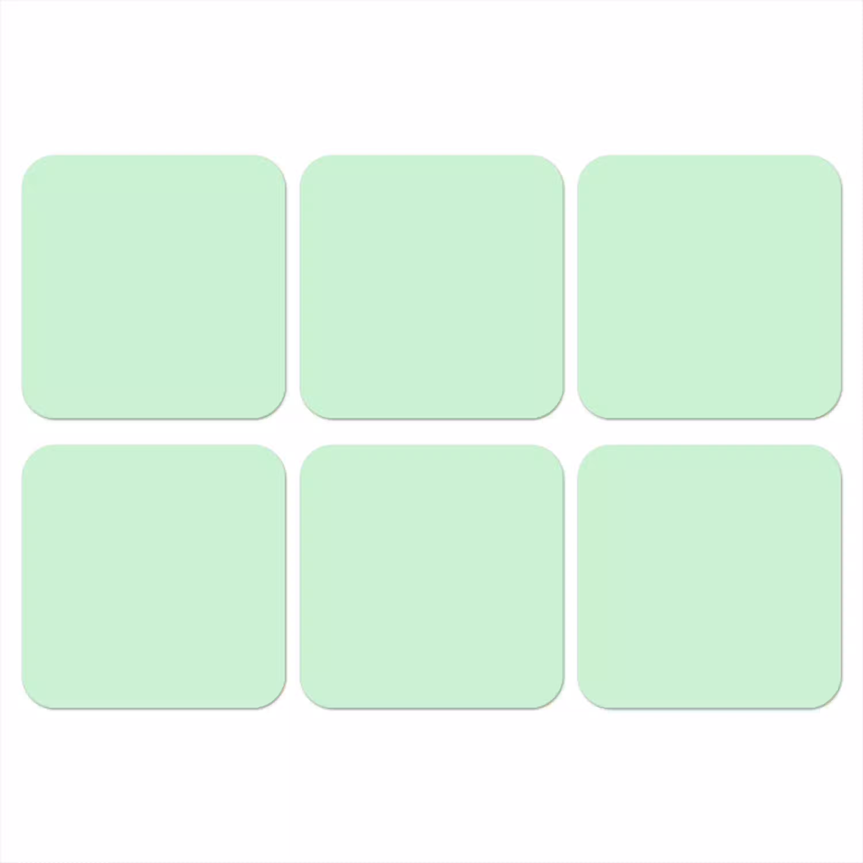 Pale - Mint - Groen onderzetter kurk middel 366 -3d