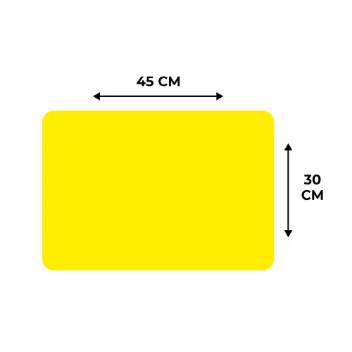 Geel - Citroen - Neon - Kleuren Placemat vinyl groot 368 -specs