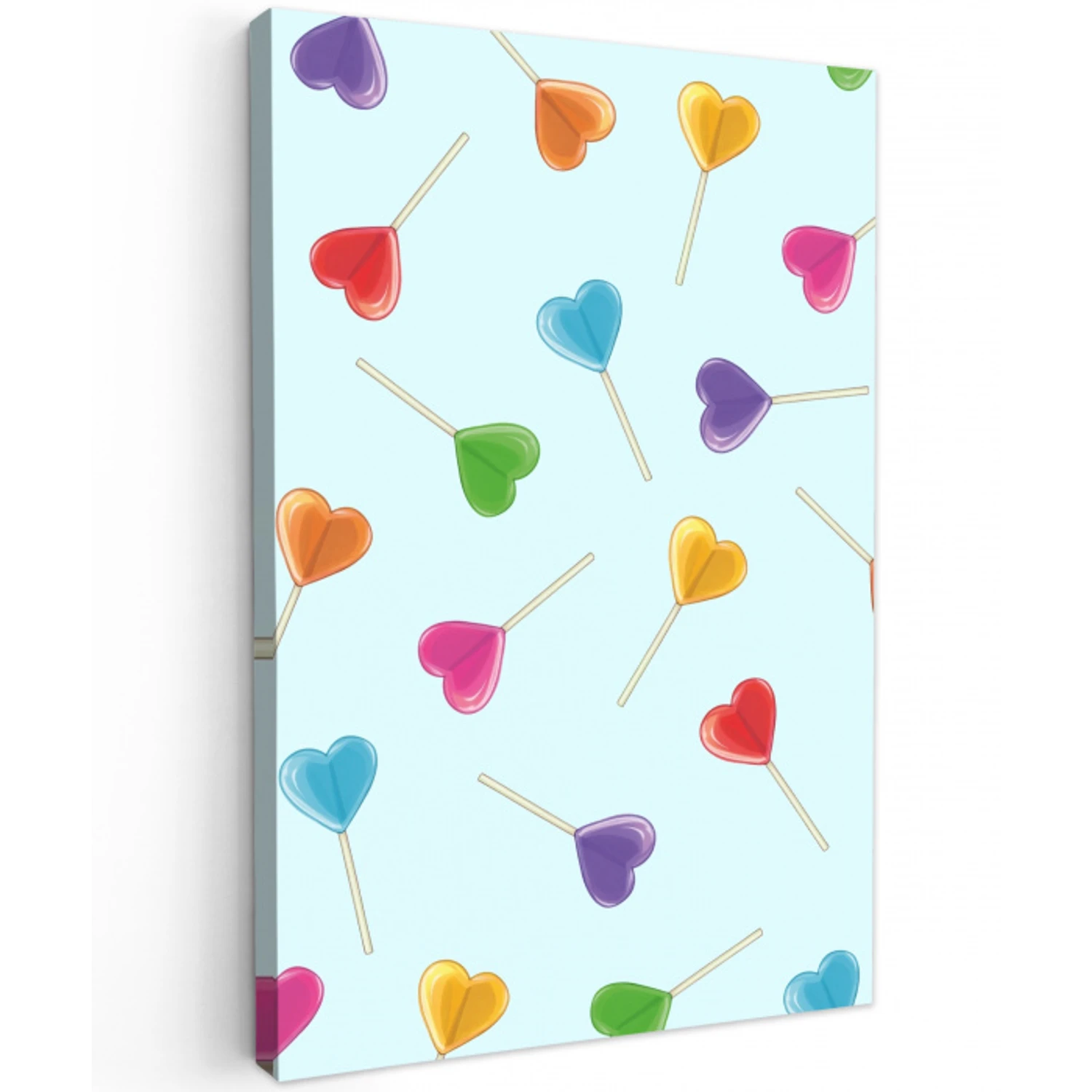 Lolly - Regenboog - Snoep Tuinposter op houten frame 2 cm dik middel -3d