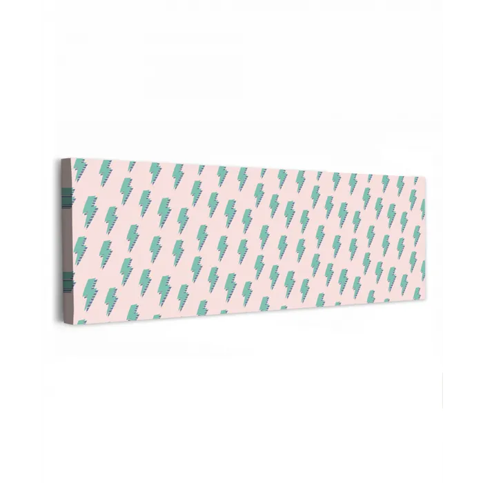 Patroon - Bliksem - Roze - Groen canvas 2cm klein 828 -z3d