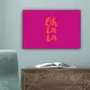 Oh la la - Roze - Oranje - Minimalistisch canvas 2cm klein -sfeer4