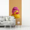 Badeend - Handdoek - Kleurrijk fotobehang vinyl groot -woonkamer