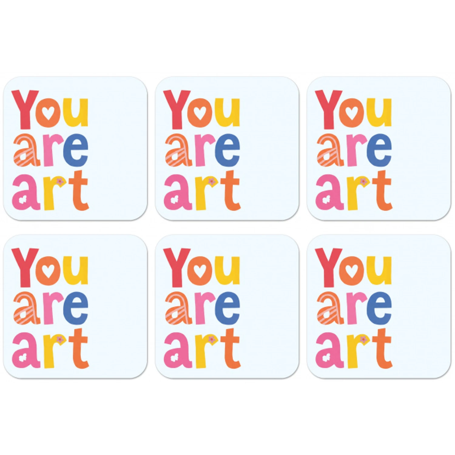 You are art - Kleurrijk - Grafisch onderzetter kurk middel -zkaufland3dotto