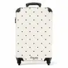 Valentijn stippen met hartjes patroon zwart NBS - Handbagage koffer - Kinderen Unisex middel -productfoto_recht