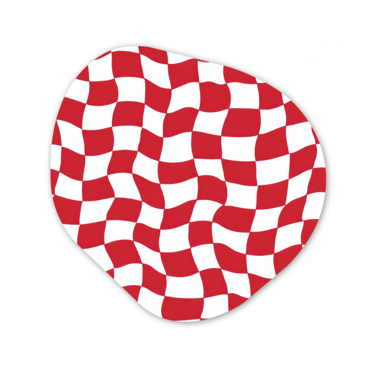 Golvend - Patroon - Rood Wandcirkel Organisch Forex 3mm klein 629 -3d