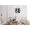 Kat - Kokskleding - Zwart - Wit Wandcirkel aluminium klein -woonkamer