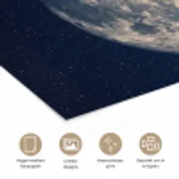 Ruimte - Maan - Kosmos poster papier klein -closeup_NL