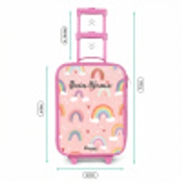 Regenbogen op een roze achtergrond Kinderkoffer - Roze klein -productfoto_formaten