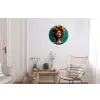 Vrouw - Hoodtooi - Tropisch - Fruit - Druiven Wandcirkel aluminium klein -woonkamer