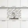 Structuur - Rots - Wit keuken achterwand 2 middel 865 -3d
