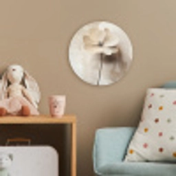 Bloem - Beige - Verf - Schaduw Wandcirkel kunststof plaat 5mm dik klein -tsfeer1_kind