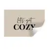 Beige - Winter - Quote - Cozy Muursticker klein -3d