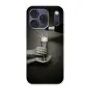 Champagnefles - Glas - Minimalistisch - Spetters Telefoonhoesje iPhone 17 Pro klein -3d