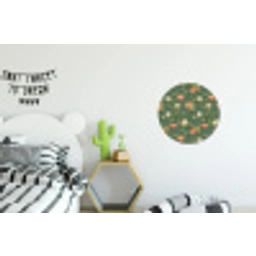 Tulpen - Botanisch - Groen Wandcirkel aluminium klein 190 -kinderkamer