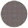 Plaid - Patroon - Ruit - Donkerblauw Wandcirkel kunststof plaat 5mm dik klein 188 -3d