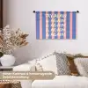 Try again - Strepen - Roze - Verticaal - Blauw Wandkleed katoen klein -tsfeer1_DE