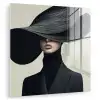 Zwart - Vrouw - Hoed plexiglas 5mm klein -zzzproduct_nieuw