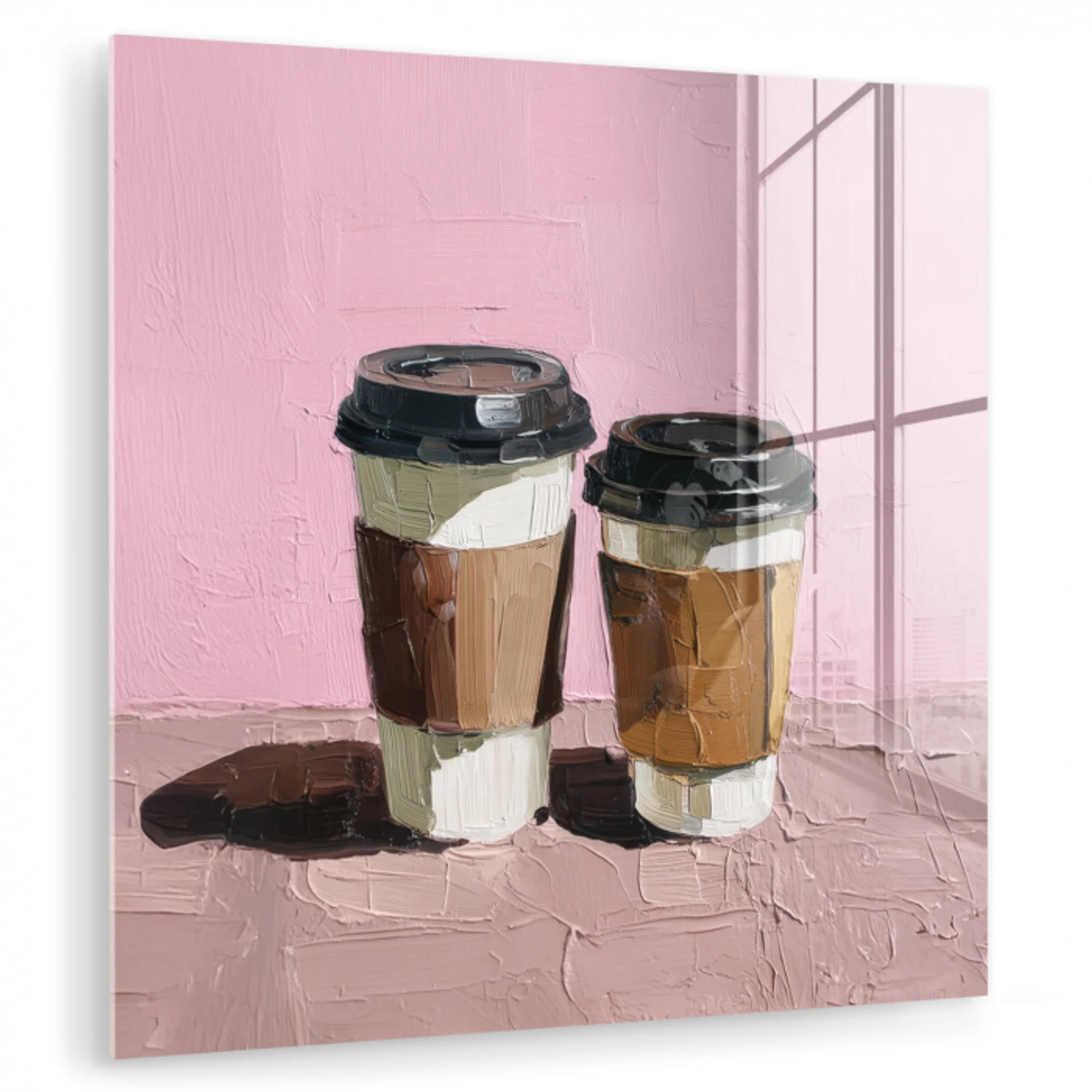 Koffiebekers - Deksel - Verf - Textuur plexiglas 5mm klein -zzzproduct_nieuw