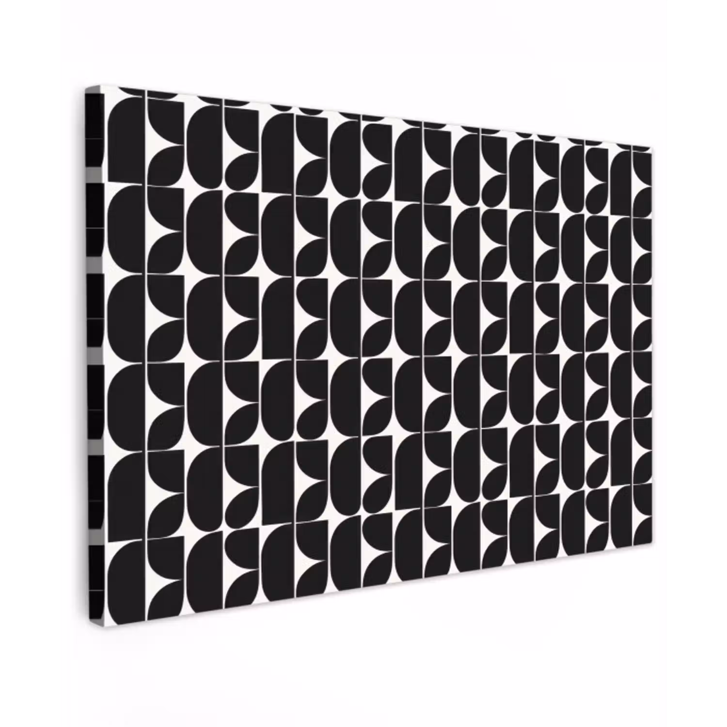 Modern - Geometrisch - Zwart Tuinposter op houten frame 2 cm dik klein 845 -3d