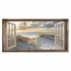 Doorkijk - Strand - Duinen - Zee - Natuur Muismat XXL klein -3d_leeg