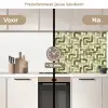 Modern - Grafisch - Groen keuken achterwand 2 middel 871 -voor-na2_NL