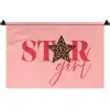 Star girl - Roze - Panter - Ster Wandkleed katoen klein -zz3d
